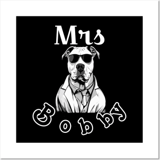 Mrs Bobby, pitbul race, dog fanny, Posters and Art